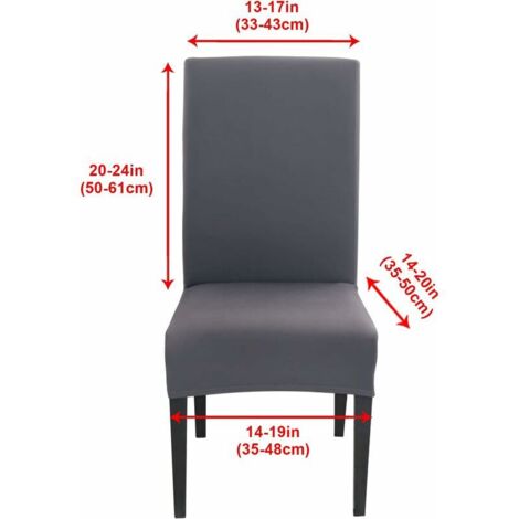 Stretch-Stuhlhussen-Set, 6er-Set, universell waschbare, moderne Esszimmerstuhlhussen für Esszimmer, Restaurant, Hotel, Blumendekoration, Dunkelgrau