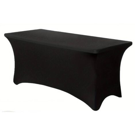 Stretch tablecloth, suitable for tables seating 6-8 people, a versatile stretch tablecloth suitable for parties, banquets, weddings and various events - Black