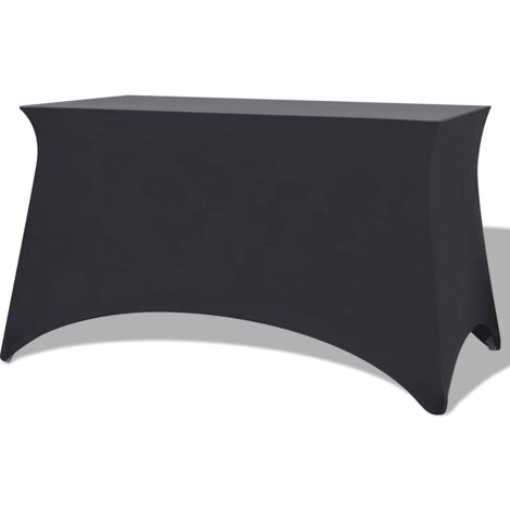 Stretch-Tischhusse 2 Stk. 243 x 76 x 74 cm Anthrazit