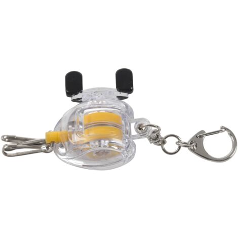 Stretchable Fish Wheel Keychain Silver Color Fisherman Fishing Tackle Boxes Retractor Tools Key Chain with Ring Supplies