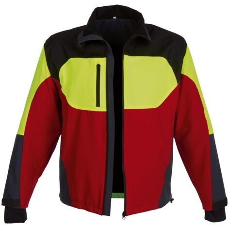 Stretchjacke Forest Jack Red Gr. 2XL leuchtgelb-rot-grau