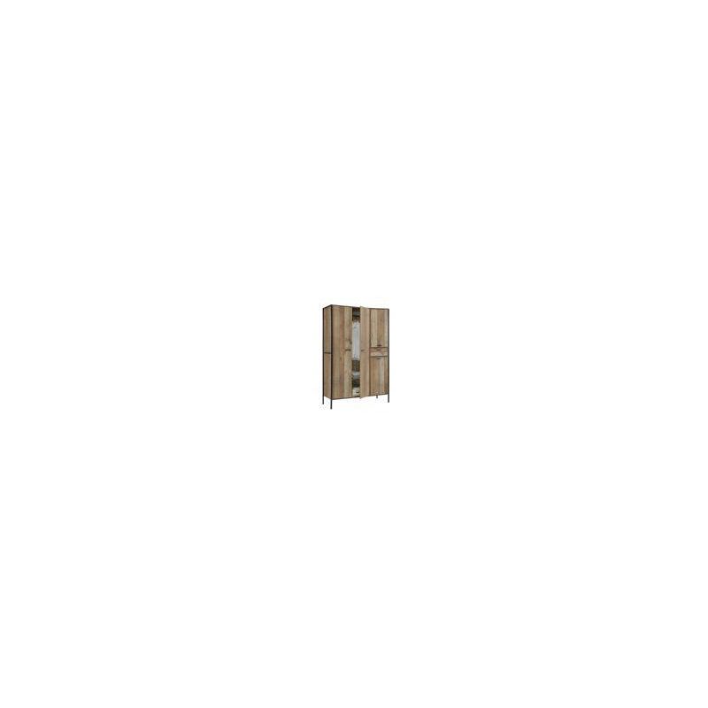 Stretton Urban Industrial 4 Door Large Wardrobe With Drawer Rustic Bedroom Tad071 - Rustic Armoire Closet Stretton Urban Industrial 4 Door Large Wardrobe With Drawer Rustic Bedroom Tad071 - Rustic Armoire Closet