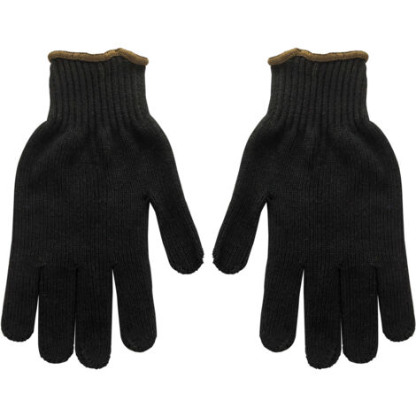 Strickhandschuhe mit Noppen schwarz Gr. 10