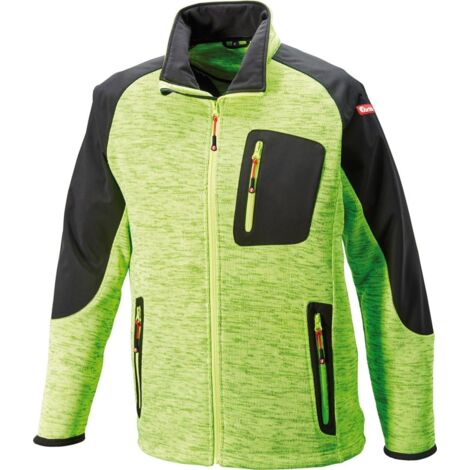 Strickjacke,Softshell,Gr. 3XL,limegreen/schw.FORTIS