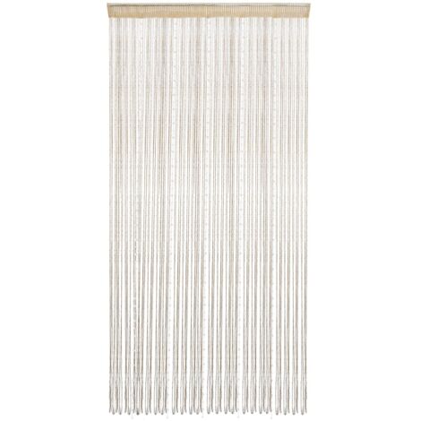 StrideDécor Fringe Curtain Champagne 39"x79" : Rideau décoratif avec franges glitter pour porte, fenêtre, événement et séparation de pièces