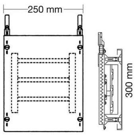 STRIEBEL & JOHN Verteilerfeld KOMBISETS 250x300x160mm m.Ausschn Montageplatte ED55A