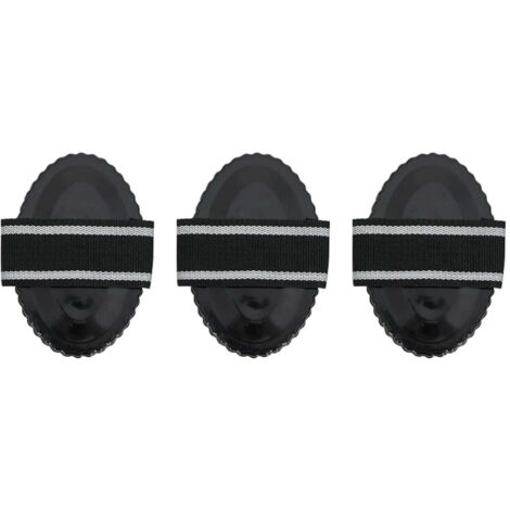 Striegel für Pferde 3 Stk. Schwarz Stahl vidaXL394497