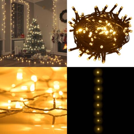 Stringa di Luci con 600 LED 60 m 8 Effetti Luce IP44 Bianco Caldo - Luci natalizie - Decorazioni natalizie