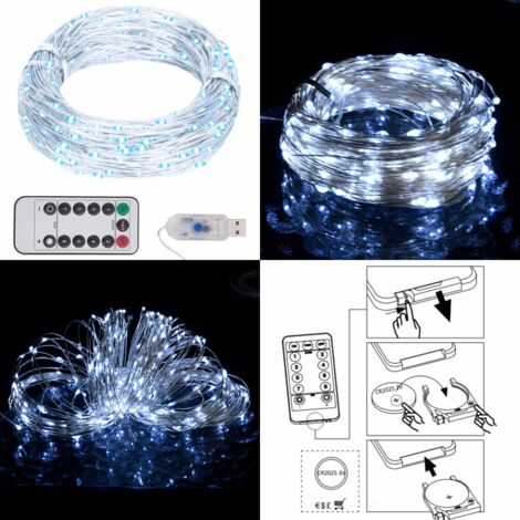 Stringa LED con 150 Luci LED Bianco Freddo 15 m - Illuminazione festiva - Luci LED