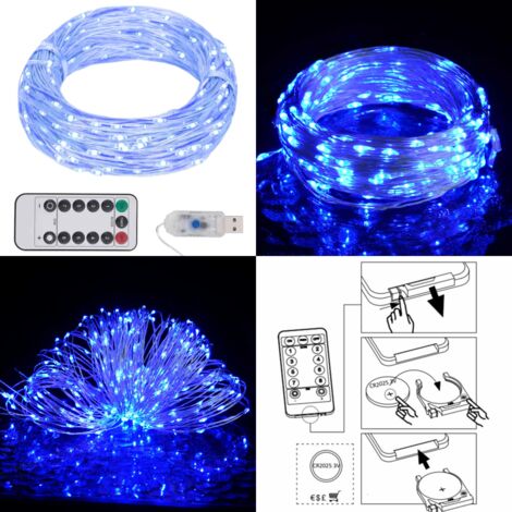 Stringa LED con 150 Luci LED Blu 15 m - Illuminazione festiva - Luci LED