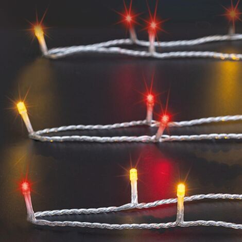 Stringa luminosa per esterni 300 led bianco caldo rosso 30m - Feeric lights & christmas