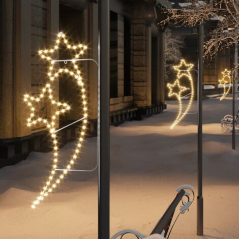 Stringhe di Luci a Forma di Stella 2pz con 180 LED Bianco Caldo