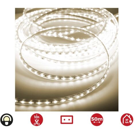 Strip de led 50m. 60 leds/m 4,2w/m white warm 3.200k ip44 edm 220-240v (indoor-outdoor use)