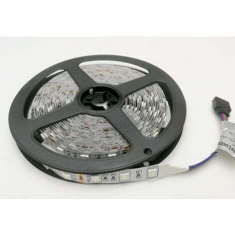 Strip led 12v 5050 striscia 5 metri strip 300 led 10mm  RGB multicolore