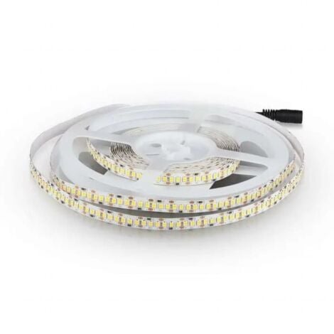 Strip led 12V, bianco naturale 4000K, 5 metri, SMD2835, 17W/m, 204 led/m, IP20, larghezza 10mm - V-TAC VT-2835 212462