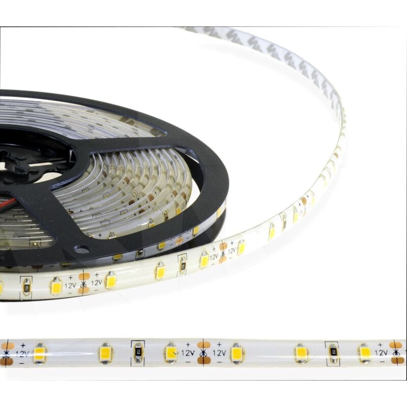 Image of Mille Lucciole - strip led 24v 2835 smd ip65 striscia 5 metri luce calda e naturale strip 300 led fredda bianca 6500k