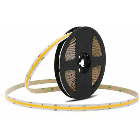Strip led cob flessibile striscia led adesiva 5 metri 45 watt 12v luce naturale 4000k