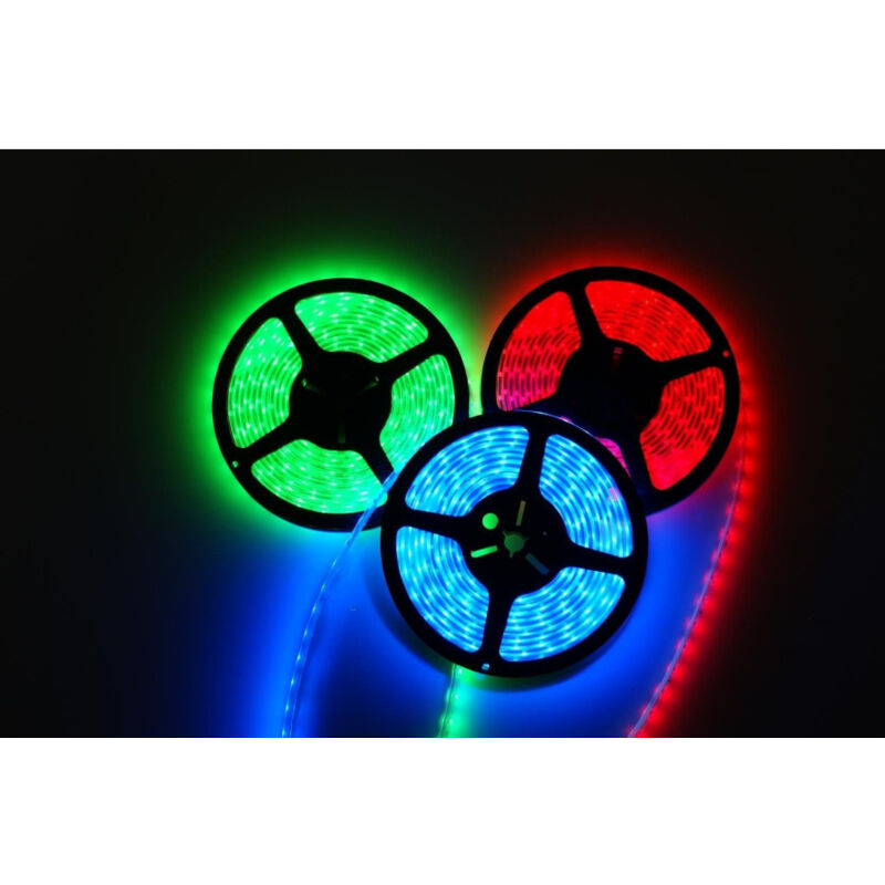 Image of TrAdE Shop Traesio - Strip Striscia Led 5m 3528 5050 5630 300 Led Impermeabile Frossoda Calda Rgb - -Blu -SMD 5050 -1 Ampere -