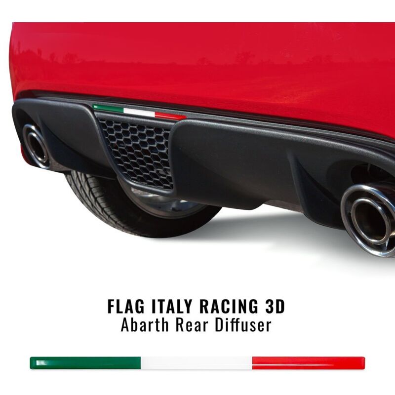 Stripe Striscia Adesiva 3D Tricolore Italia per Estrattore 500 Abarth