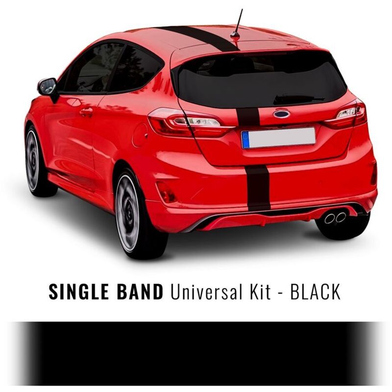 Stripe Striscia Adesiva Universale per Auto, 15 x 500 cm - Colore: NERO