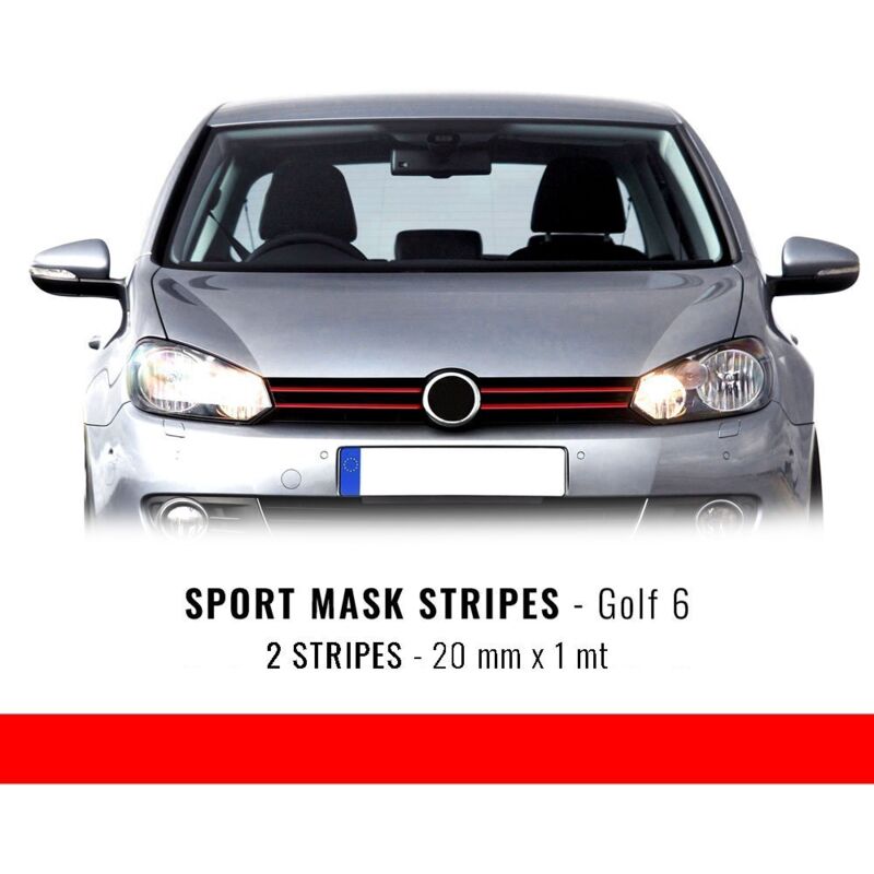 Stripes Rosso per Golf 6