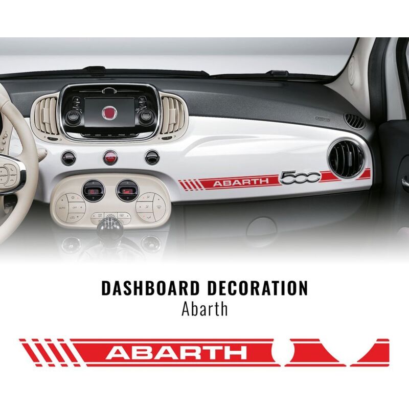 Stripes Strisce Adesive per Cruscotto Fiat 500 Abarth - Modello: ABARTH