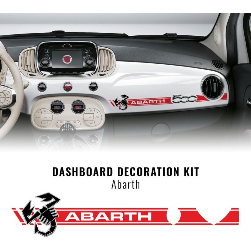 Stripes Strisce Adesive per Cruscotto Fiat 500 Abarth + Scorpione 3D