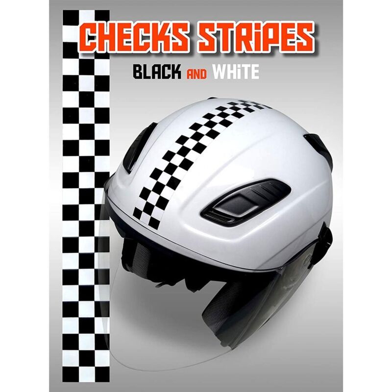 Stripes Strisce Adesive Scacchi Bianco – Nero, 3 x 33 cm