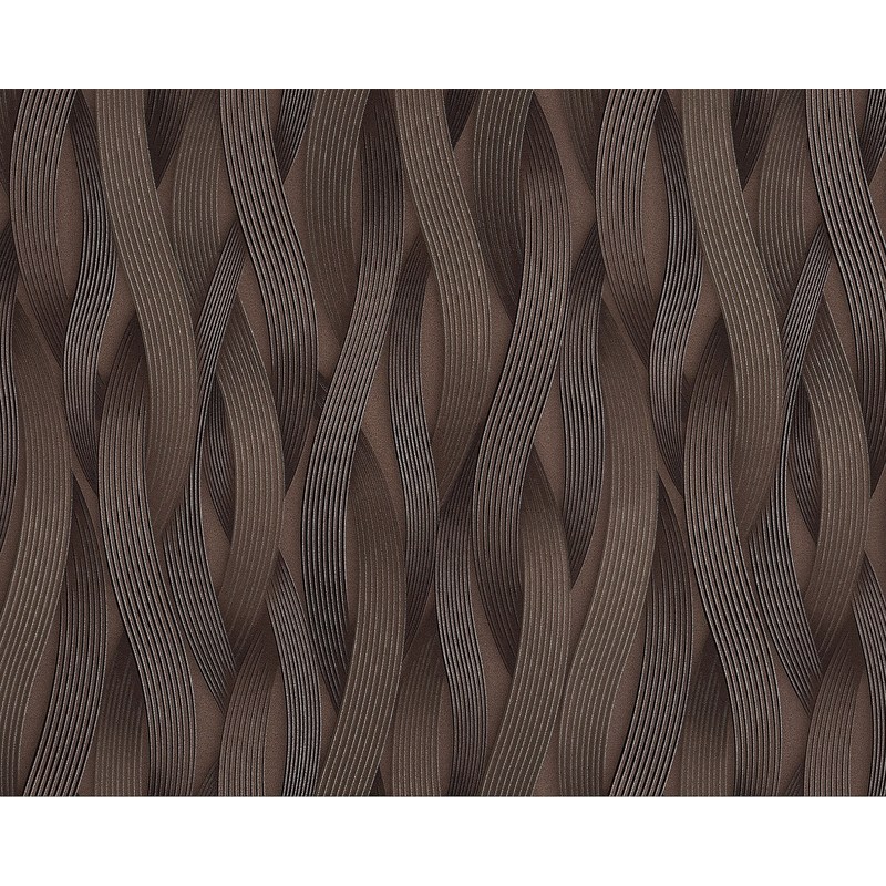 Stripes wallpaper wall Edem 81130BR26 non-woven wallpaper textured Ton-sur-ton and metallic highlights brown bronze silver 10.65 m2 (114 ft2) - brown