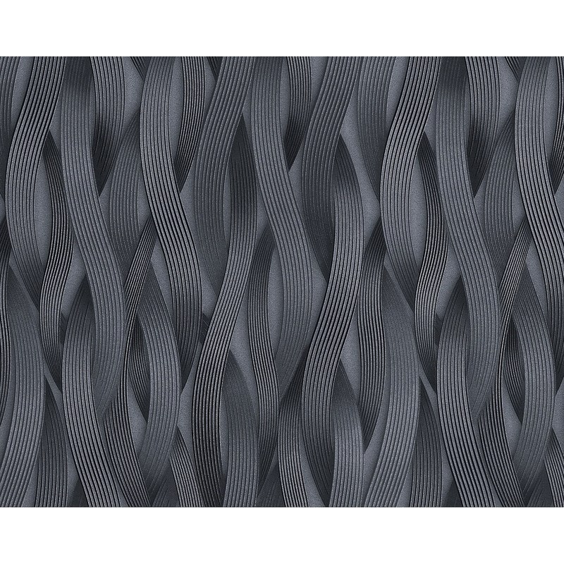 Stripes wallpaper wall Edem 81130BR29 non-woven wallpaper textured Ton-sur-ton and metallic highlights platinum silver anthracite grey 10.65 m2 (114