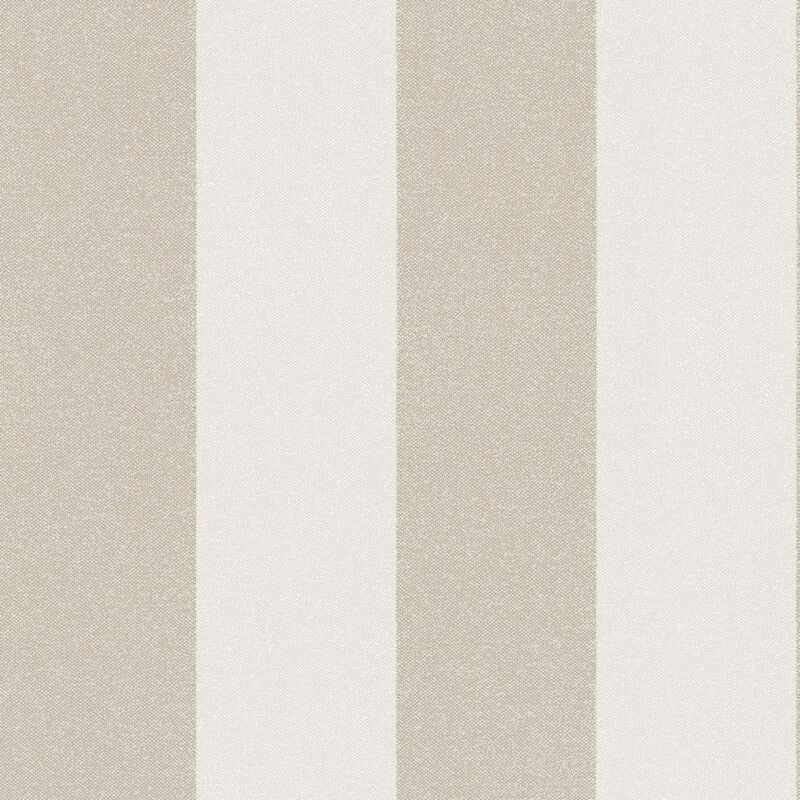 Papier peint à rayures Profhome 375543 papier peint intissé légèrement texturé avec des rayures mat beige blanc-crème 5,33 m2