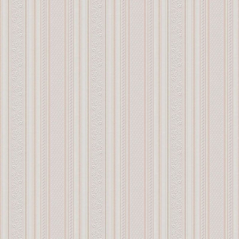 Stripes wallpaper wall Profhome 765673 paper wallpaper slightly textured with stripes matt cream beige white 5.33 m2 (57 ft2) - cream