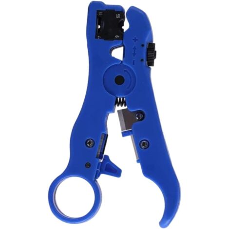 Strippeuse de câble Fil Soutippant outil de fil Nipper Universal Cable Cable Stripper pour décapant à câble coaxial plat et universel（bleu）