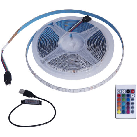 STRISCA LED RGB USB PER RETROILLUMINAZIONE TV 2 MT