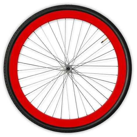 Strisce 3M adesive fluorescenti per cerchi bicicletta Colore - Rosso Fluo