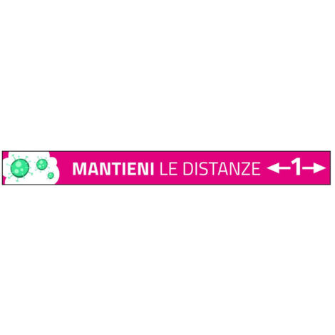Strisce adesive calpestabili mantieni le distanze 10x100 cm - 10 pz