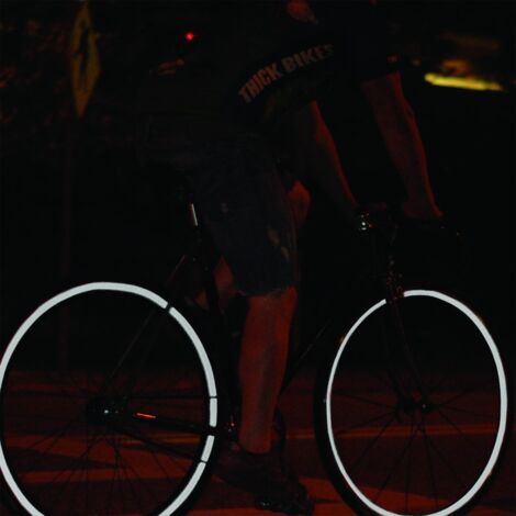 Strisce adesive cerchi bici riflettenti - 7mm x 6MT Colore - Nero