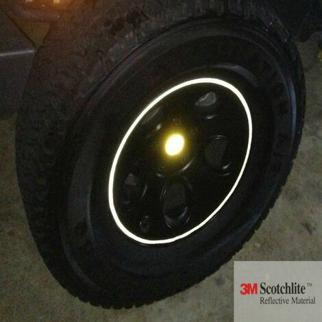 Strisce adesive riflettenti per cerchi auto materiale 3M Colore - Nero