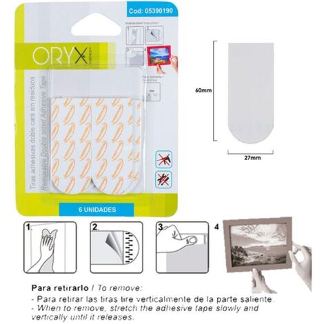 Strisce Biadesive Senza Residui (Blister da 6 pezzi)