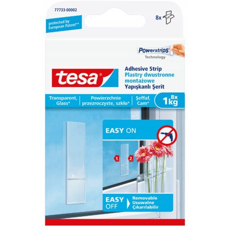 Strisce di montaggio in vetro Tesa, trasparenti, 8 pezzi, 1 kg