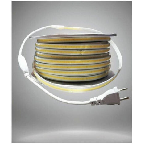 Strisce Led Cob Gommata 220v 14w/m Ip65 Bobina 50 Metri