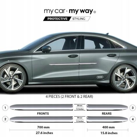 Strisce protettive cromate per porte Audi A3 Sportback 21+