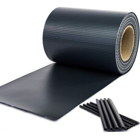 Strisce Schermanti in PVC per Recinzioni a Pannelli Fasce Frangivista per Cancellate di Giardini Ringhiere di Balconi con Clips di Fissaggio, antracite, 35 m x 19 cm