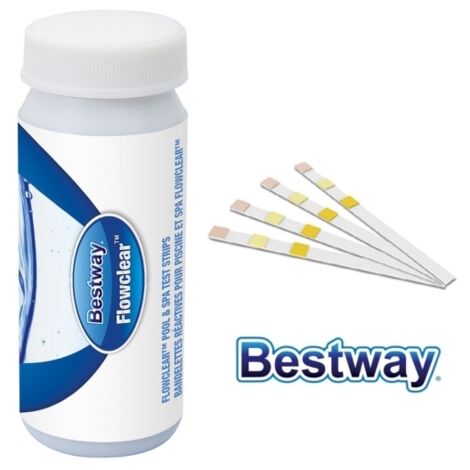 Strisce / Striscette test valori acqua piscine 3in1 cloro / ph / alcalinit� 50 strisce BestWay- 58142