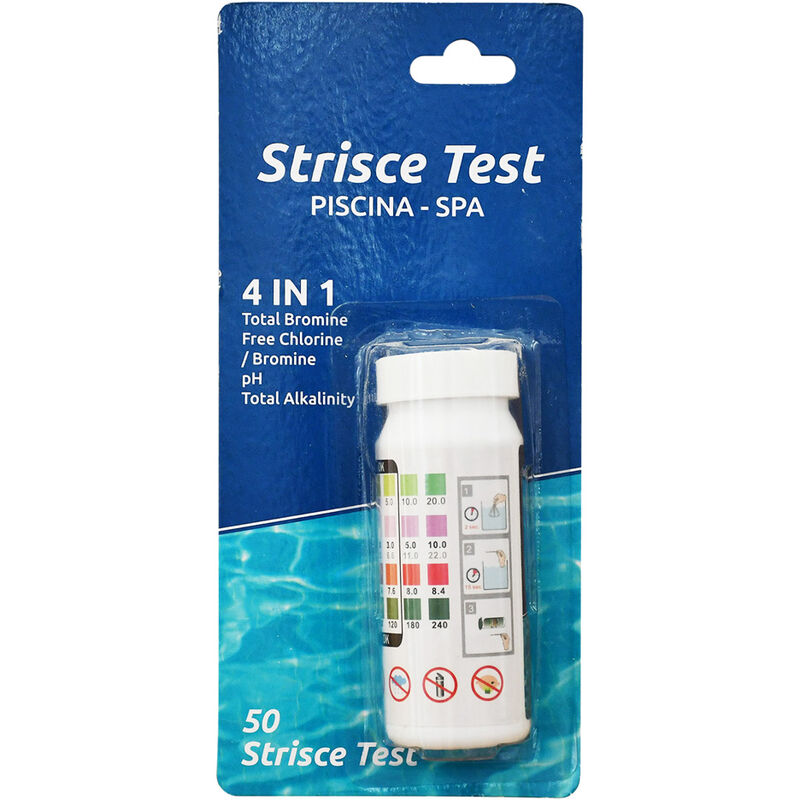 Strisce test acqua 4 in 1 set 50 pezzi