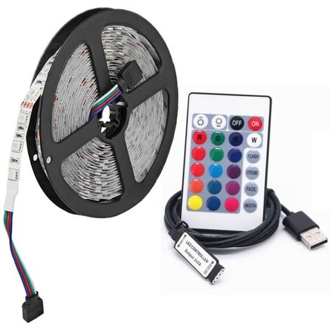 Striscia 150 led RGB con telecomando per interno 5 mt sezionabile