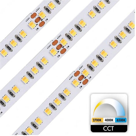 Striscia 700led 86w Cct 2700k A 6500k Dimmerabile Strip Adesiva Profili Bobina 5mt