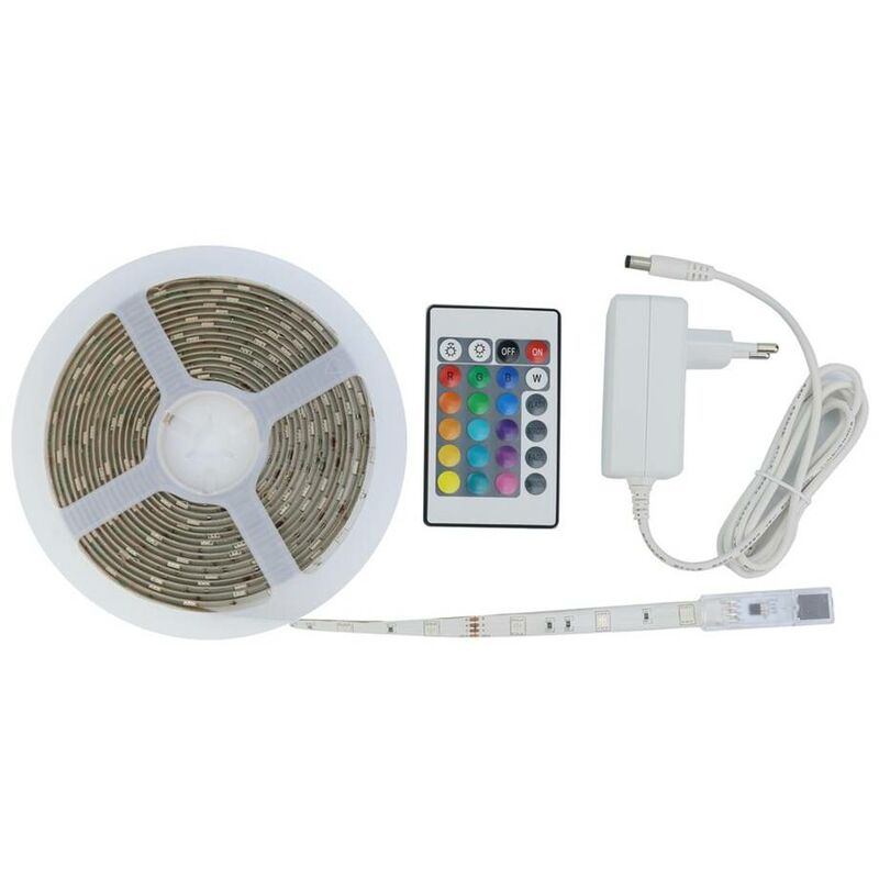 Striscia a led 19W in plastica bianca IP44 b: 500