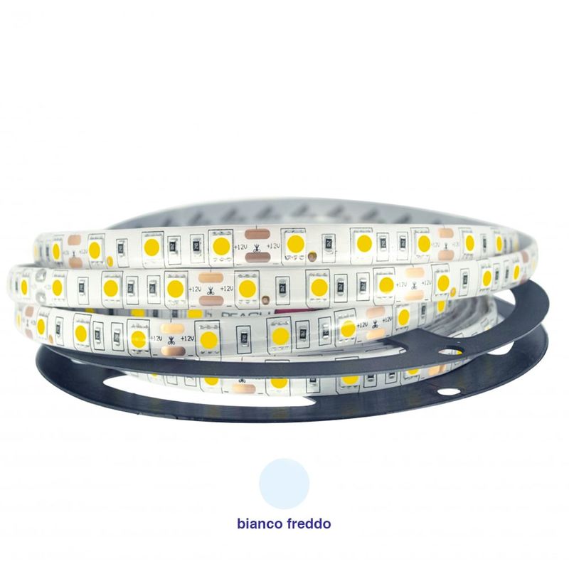 Image of Housecurity - striscia a led smd 5050 300 led 5M metri strip led bobina impermeabile fredda