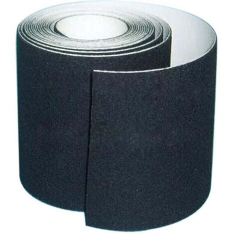 Striscia adesiva antiscivolo per scale, resistente all'attrito, abrasiva per la sicurezza, scala a pioli, uso interno ed esterno, elevata trazione, 10 cm x 5 m, nero